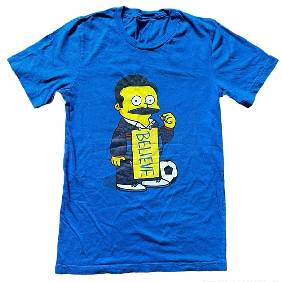 Lasso Special! Simpsons-style Ted Lasso T-shirt by Raffiti Size Small 16x26 - Picture 1 of 6